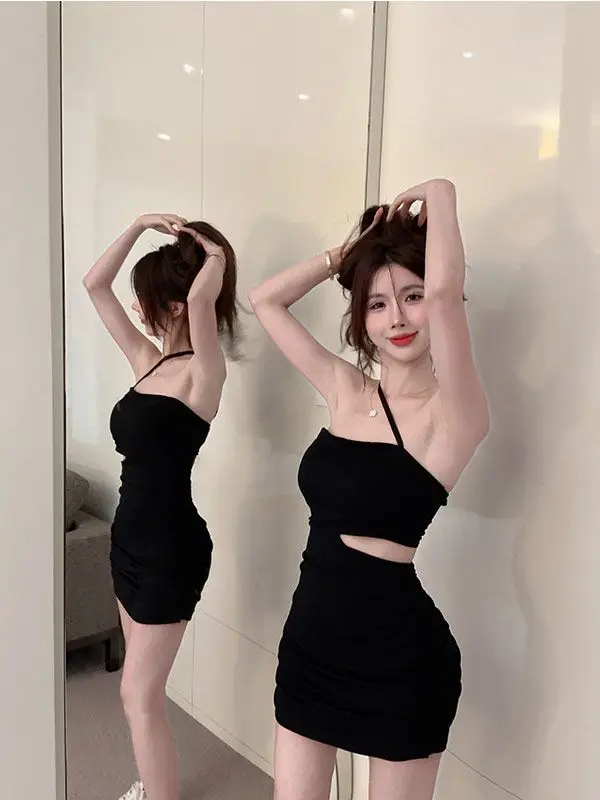 여성을위한 섹시하고 우아한 오프 숄더 Bodycon 드레스 여름 독특한 디자인 슬림 허리 노출 슬림 맞는 드레스
