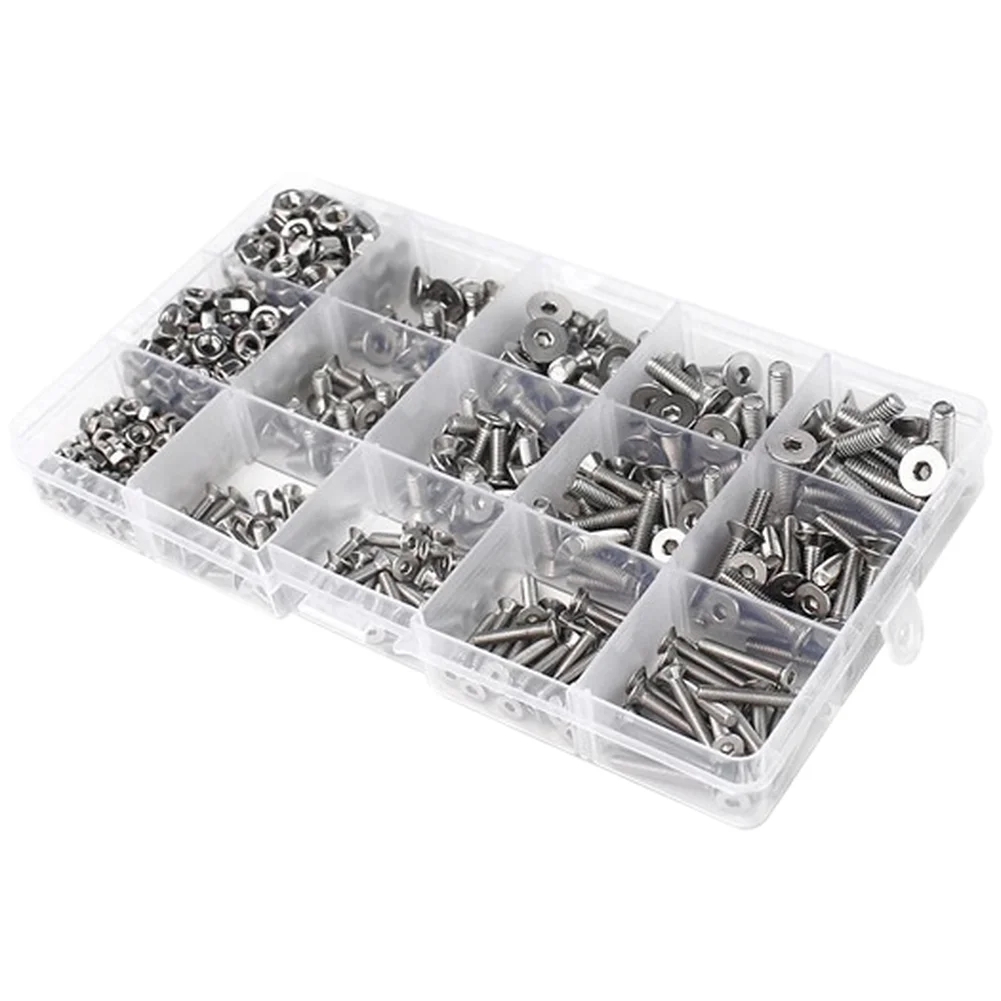 For DIY Repair Stainless Hex Screws Complete Hardware Set Hand Tool Set 304 Stainless Steel Grade 8.8 Performance