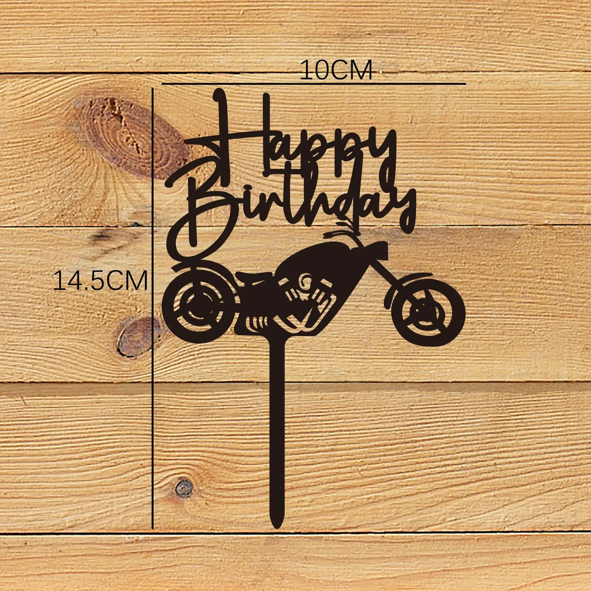 Acrilico Happy Birthday Cake Toppers Motorcycle Topper Cake Topper Kids Car Cake Decoration Party Baking decorazioni fai da te