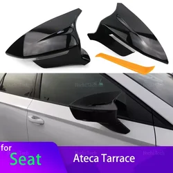 Top Quality Bright Black Rear View Door Wing Side Mirror Cover Caps Shell Case for Seat Cupra Ateca KH7 Tarraco KN2 2016-2024