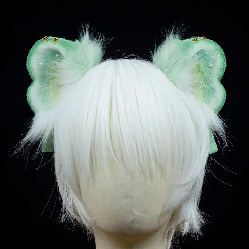 New Halloween Cosplay Simulation Animal Ear Original Design Hair Accessories Summer Limited Hair Hoop Hair Clip KC Pure Handmad