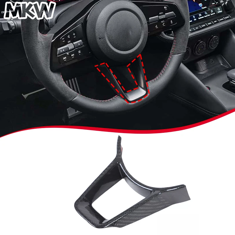 For Nissan Z RZ34 400Z Z Fairlady 2023 2024 Real Carbon Fiber Car Steering Wheel U-Shaped Decoration Cover Car Accessories