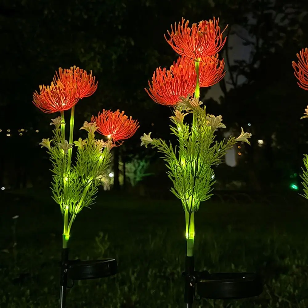

Waterproof Design Solar LED Lights Realistic Flower Glowing Stems Solar Garden Lights High Quality 3 Heads Design Flower Lamp