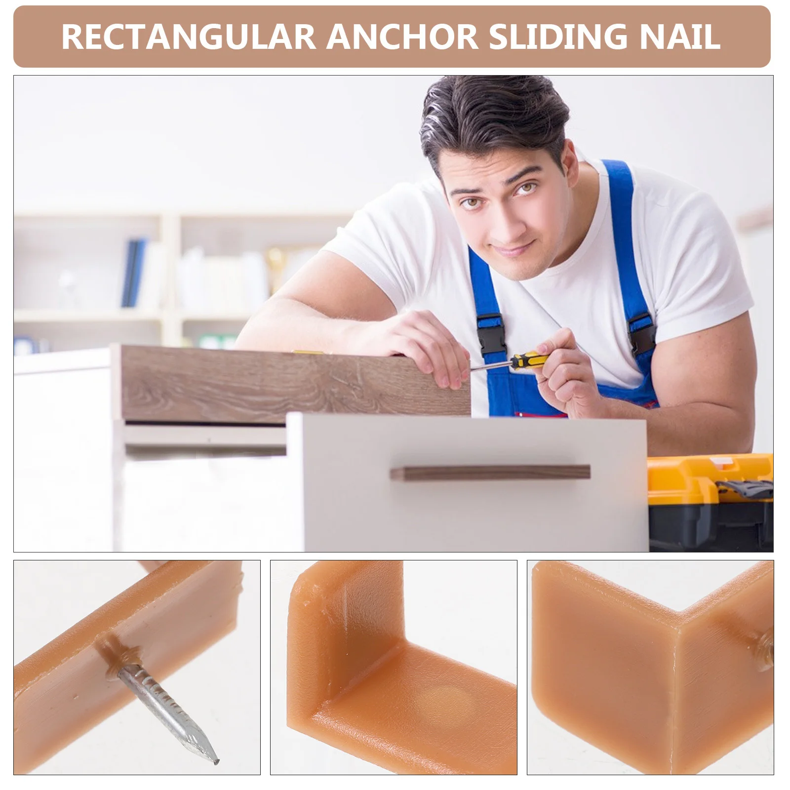 

40Pcs Plastic L Shape Drawer Stoppers ABS Iron Material Reliable Drawer Guides Glides for Furniture Slide Repair Replacement