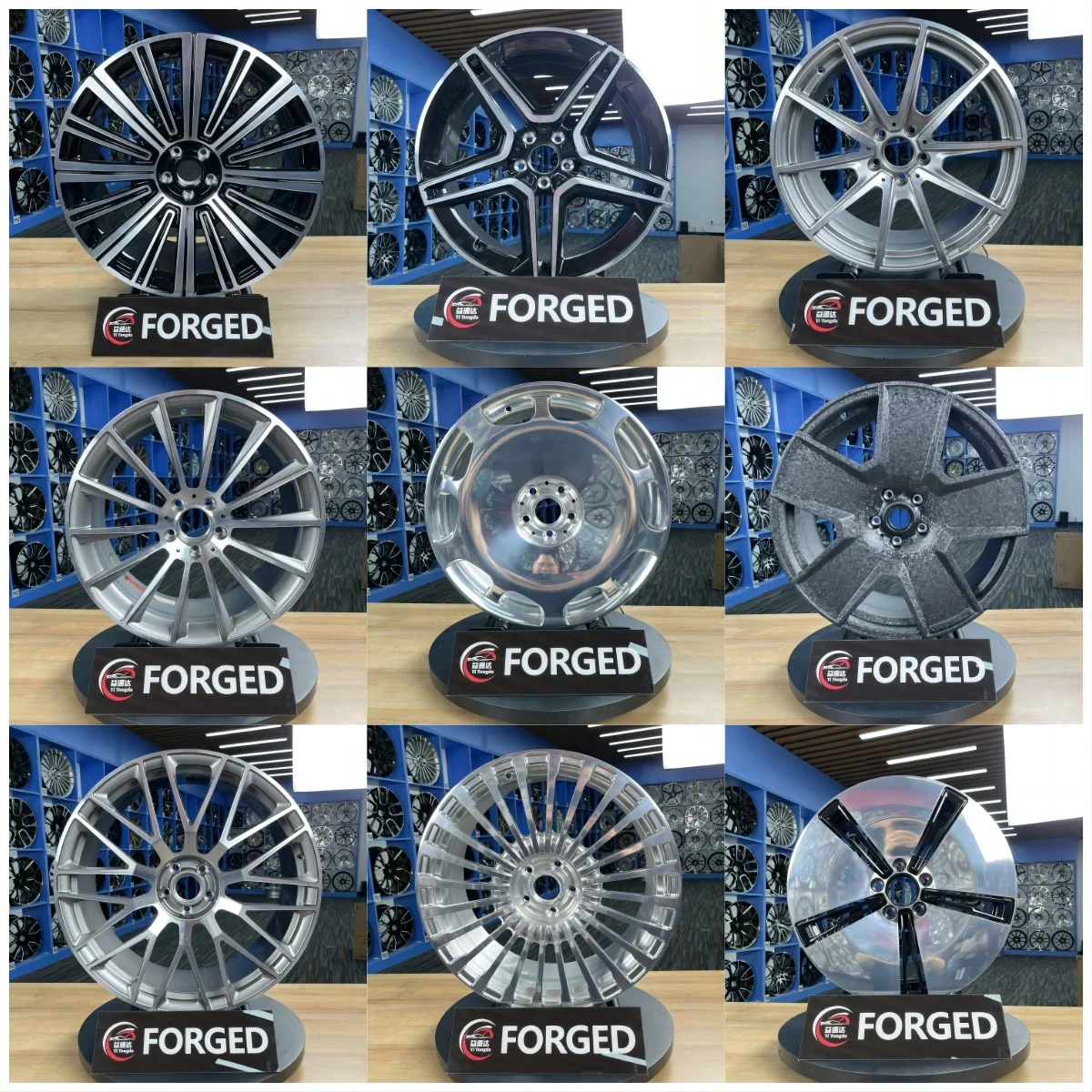 YTD Custom Luxury 18/19/20 Inch 2 Piece Forged Wheel Aftermarket Black Finish 5 Hole Alloy Passenger Car Wheel Rim for BMW Audi