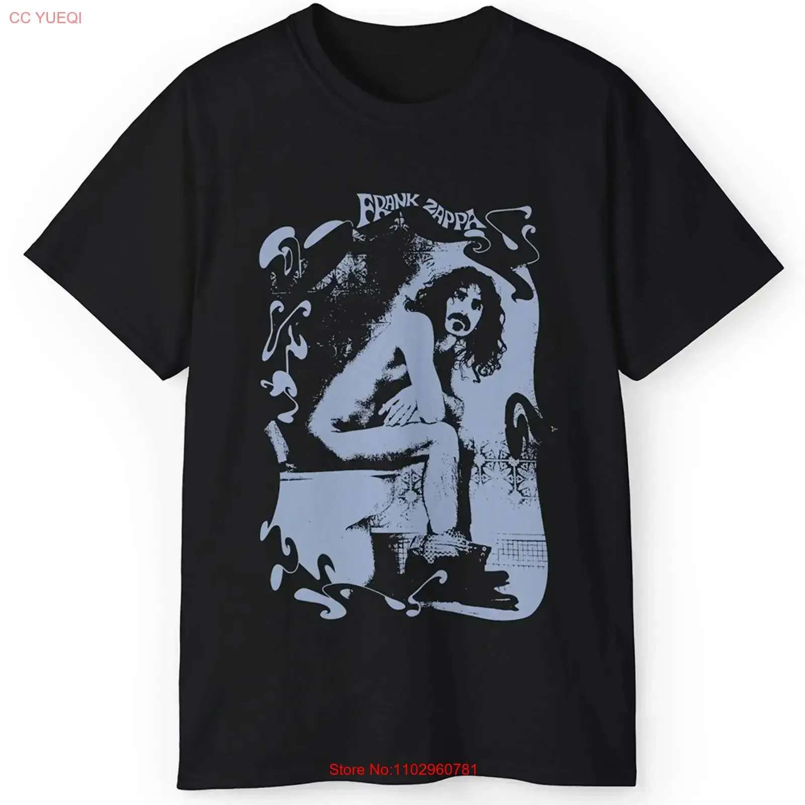 Camiseta Retro Frank Zappa Toilet S 5XL, estilo vintage, lavada, para uso diario, cómoda, elegante, informal, ligeramente a la moda