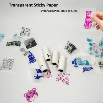 Mini Printer Color Sticker Transparent Thermal Paper Label Paper Sticker Photo Papers For PAPERANG 57mm width Photo Printer