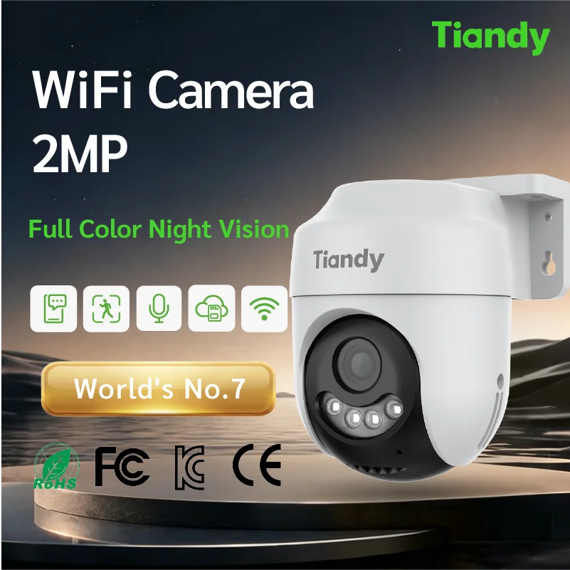 Home Security Google Camera - Telecamera IP Wireless Tiandy 2MP per