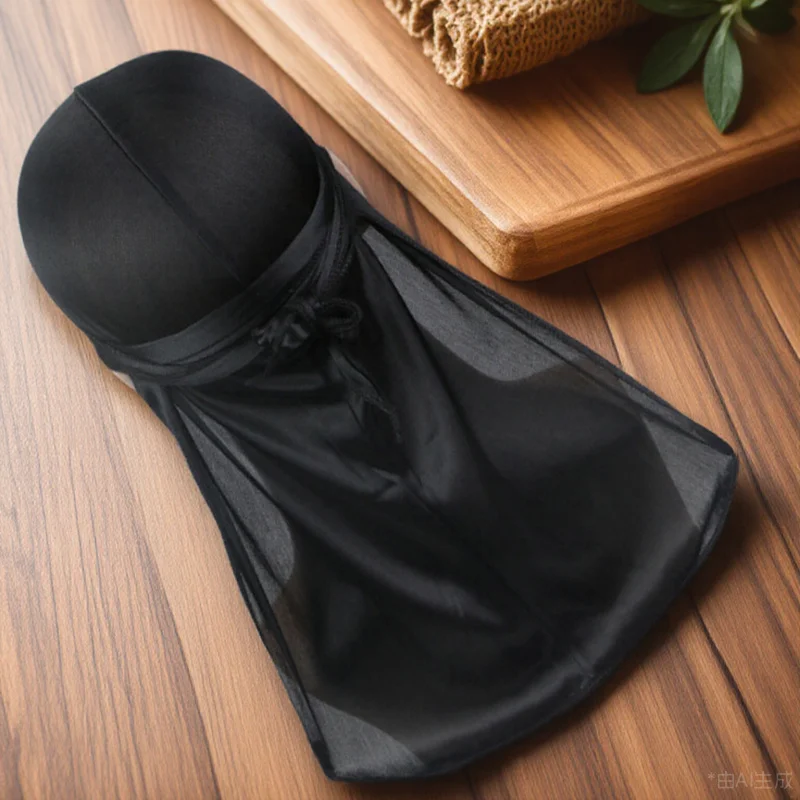 

Silk Durag Long Tail Headwrap Satin Elastic Unisex Turban Hat For Men Women Sleep Chemo Night Wear Fitness Shaping