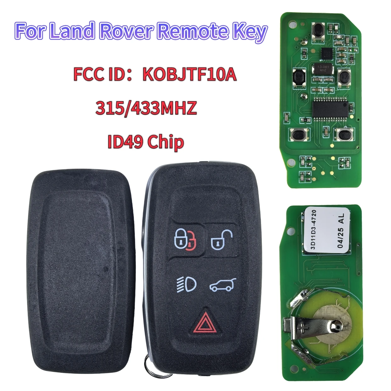 

KOBJTF10A ID49 315/433MHz Proximity Car Remote Key For Land Rover Range Rover Sport Evoque Freelander Jaguar Discovery 4 byLibe