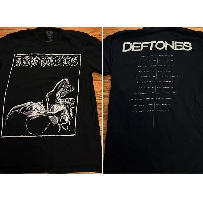 

Deftones Tour, двухсторонняя черная футболка с короткими рукавами и перепечатом, размеры S 5XL NH17424