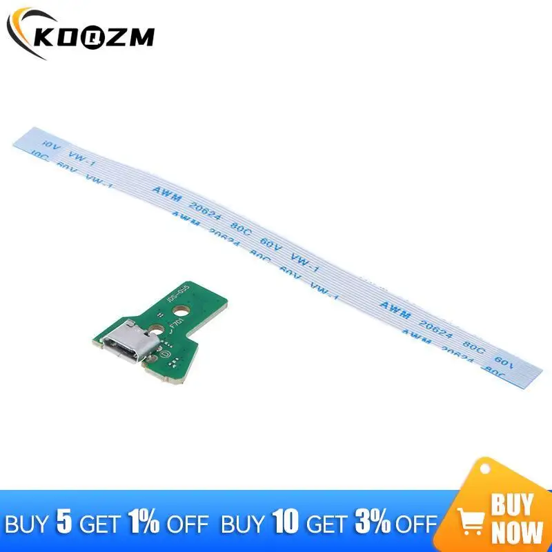 1Pc For JDS-055/050 USB Charging Port Socket Board 12 Pin Flex Ribbon Cable With PCB Board Micro USB For PS4 Controller