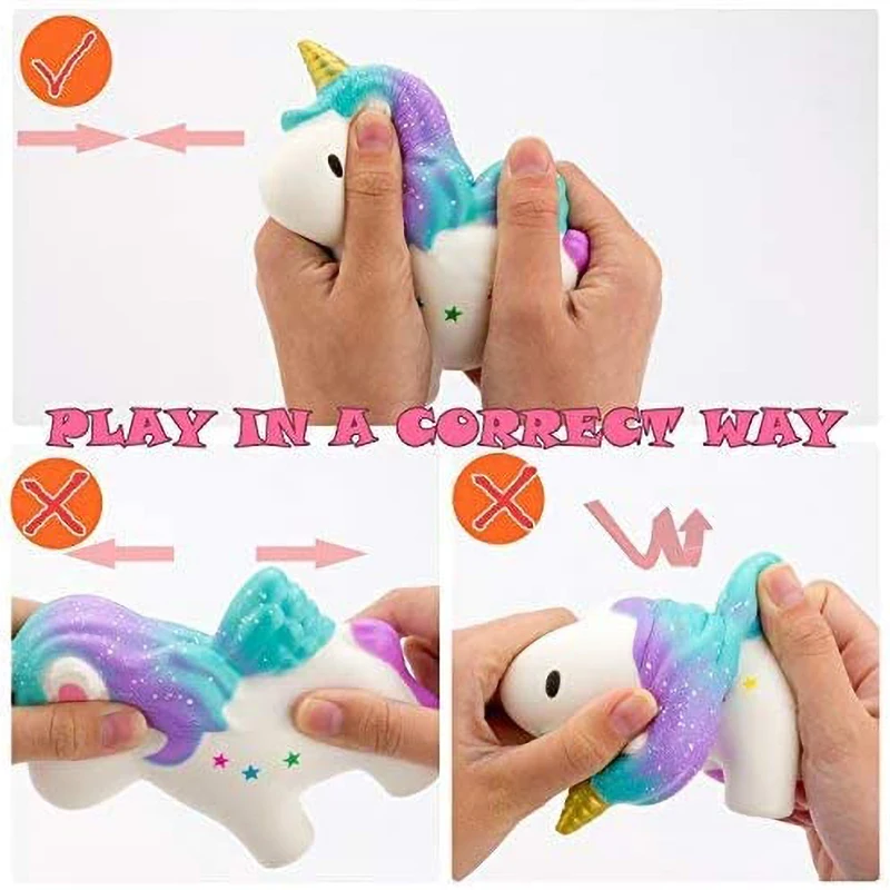 Random16Pcs Squeeze Toys Return Gift For Birthday Party Kawaii Soft Cream Scented Food And Animal Slow Rising Stress Relief Toy