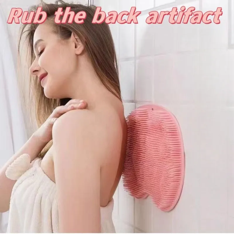 

Rub One's Back Exfoliating Shower Massage Scraper Bathroom Non-slip Bath Mat Back Brush Silicone Foot Wash Body Cleaning Bathing