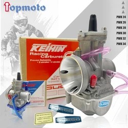 Universal Motorcycle Carburetor With Power Jet For Keihin 2T 4T ATV Quad Go Kart 75-300cc PWK 24 26 28 30 32 34mm Carburetor