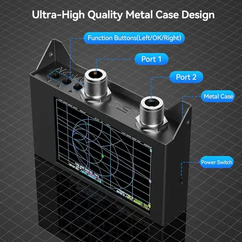 NanoVna SAA-2N VNA-antennanalysator 50 kHz - 3 GHz vektornätverksanalysator 4 tums LCD, HF VHF UHF Mätning av S-parametrar 10 best sales antennanalysator - №3