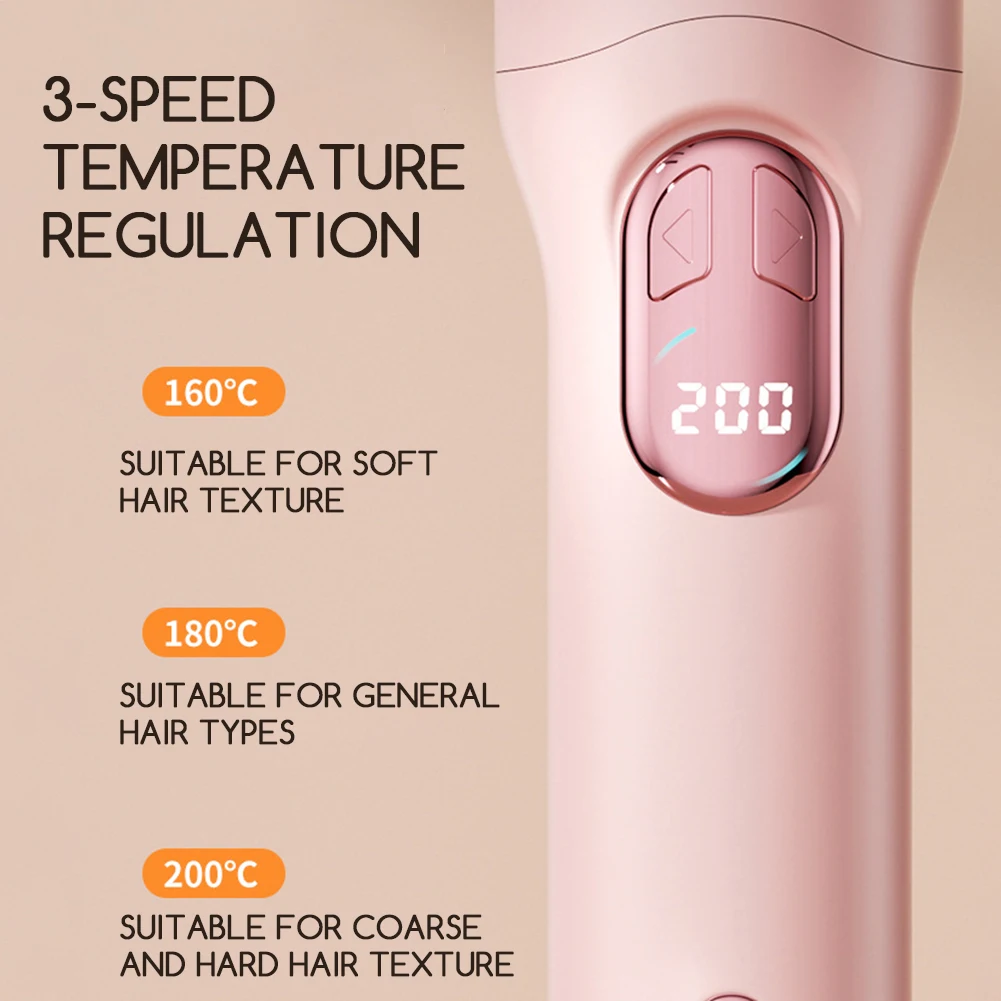 Wireless Automatic Hair Curler ,3 Temperature Adjustables ,Portable Lcd Hair Crimper,Fast Curling,For Hairdressing