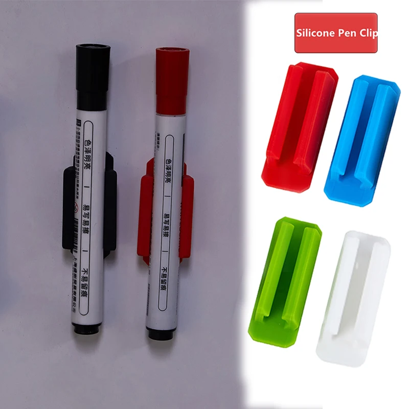 Clip per penna autoadesiva in silicone Clip per matita montata a parete Pennarello da tavolo Portapenne per penna a sfera Organizzatore per ufficio domestico