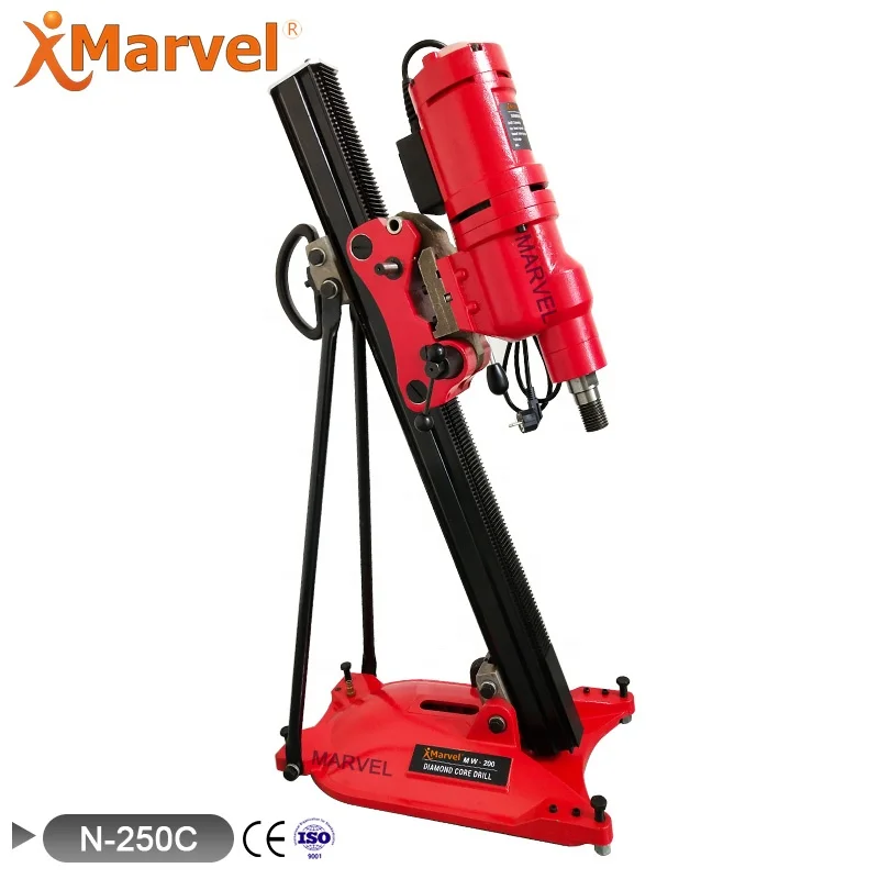 N-250C 250mm big power two gear adjustable speed concrete water core drill light wet cut diamond core drill