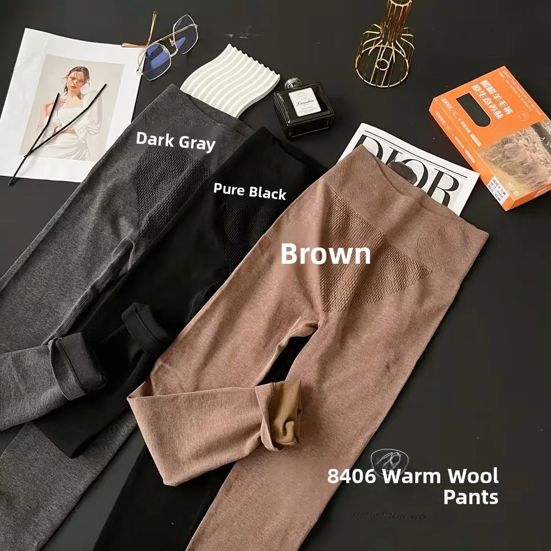 

Warm Woolen Autumn Pants High Waist Body a Sl High Waist Briefs for Women Inner Wear Outer Wear Winter Trousers