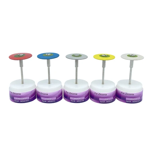 Imagen 2 del producto WELL CK, 1 unidad, disco de rueda pulidora de diamante de goma Dental para restauraciones de porcelana y Zirconia, ruedas pulidas dentales HP de 26mm