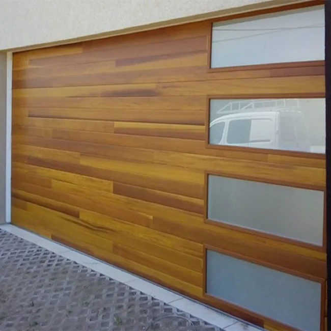 CBMmart New American Modern Steel Sectional Double Garage Doors With Glass Overhead Insulated 16x8 Flap Sliding Garage Door