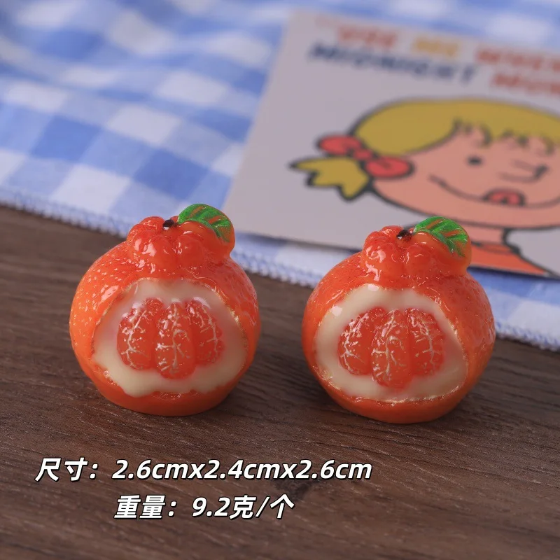 3pcs Mini Ponkan Orange Model Miniature Fruit Orange Replica Craft Accessory Handmade DIY Desktop Decoration Home Decor