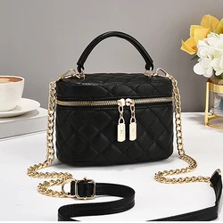 Make Up Bag Women's Crossbody Bag Sling Purse Diamond Lattice Shoulder Bag Luxury Brand Padded Lipstick Satchels Trend 2024