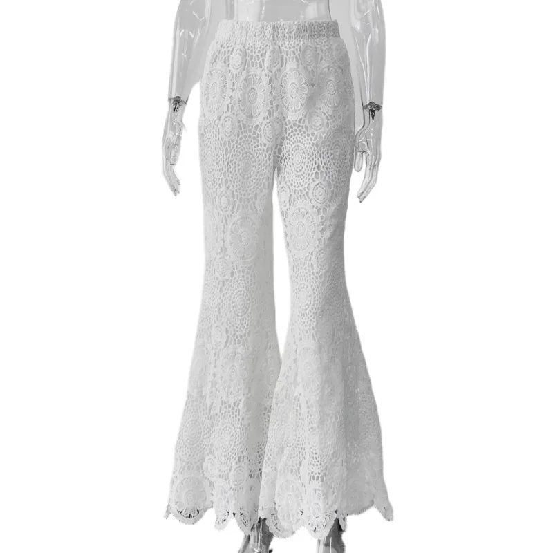 

New 2025 Lace Casual Pants For Women, Sexy Perspective Vacation Style Pants