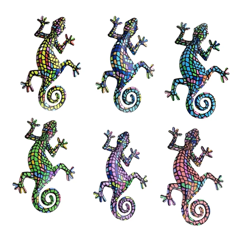 Imagem -06 - Metal Gecko Wall Art Decor Lizard Art Pendurado para Varanda do Quintal ao ar Livre Home Patio Lawn Decorações de Vedação