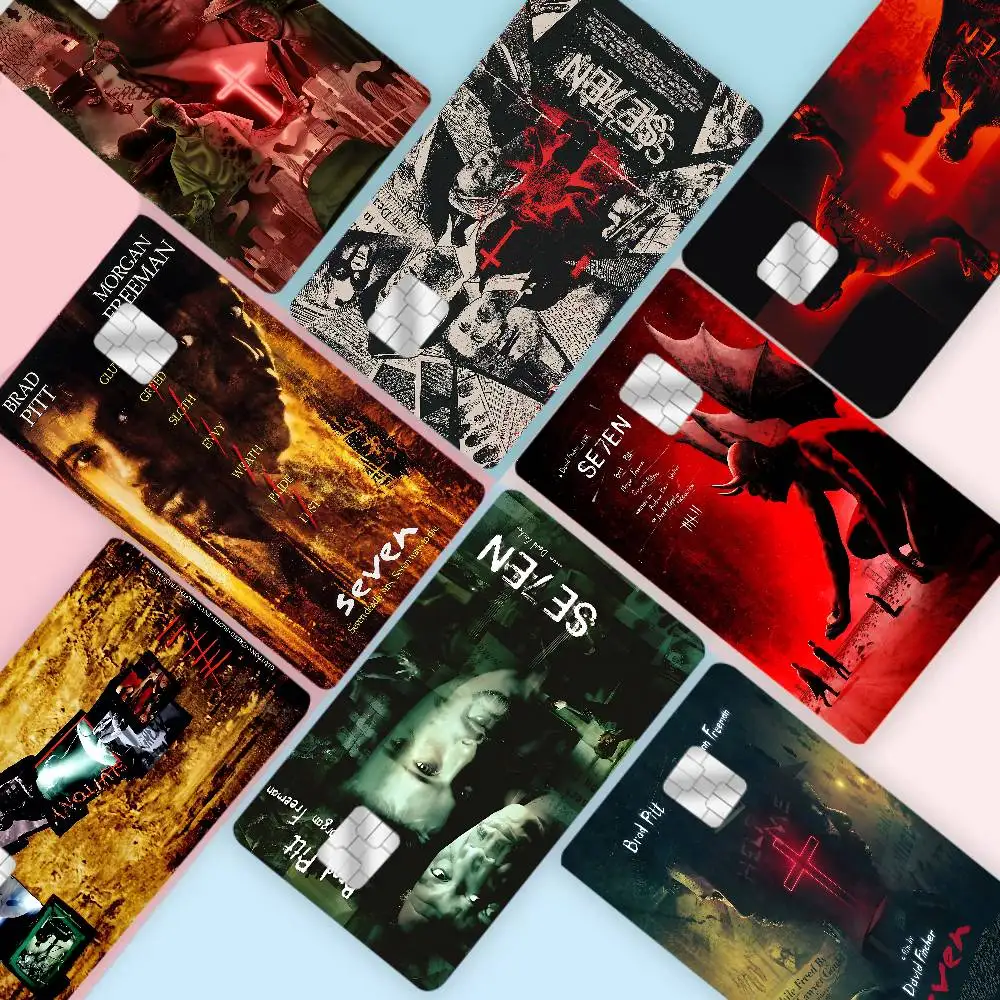 Seven Se7en Movie Anime Front Cover Film Sticker Skin For Credit Debit Card Small Large Chip