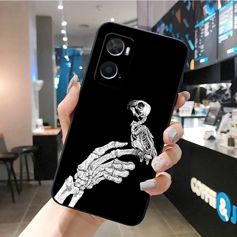 Phone Case for OPPO A96 A91 A54 A74 A94 A53S A15 A16 A17 Reno 2 2Z Reno 6 7 8 Skeleton Case