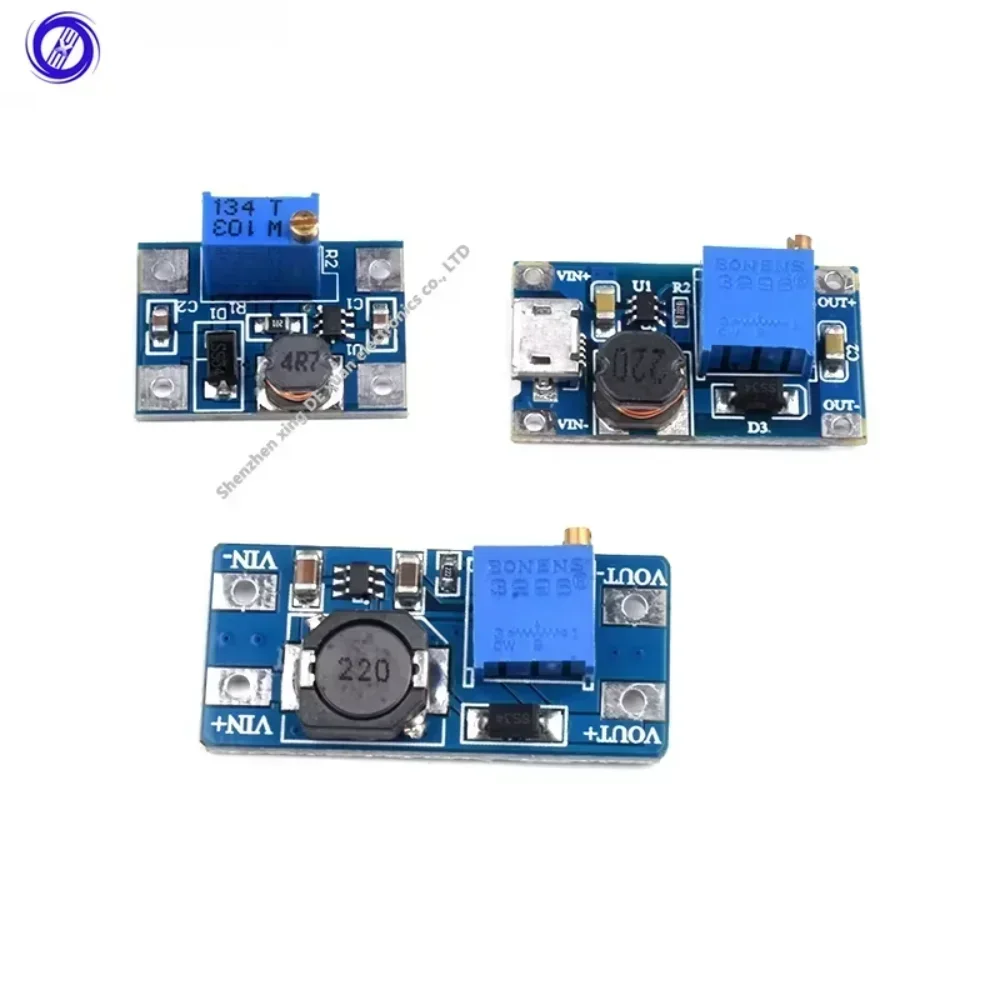 5PCS MT3608 type-c/micro 2A Max DC-DC Step Up Power Module Booster Power Module 3-5V to 5V/9V/12V/24V