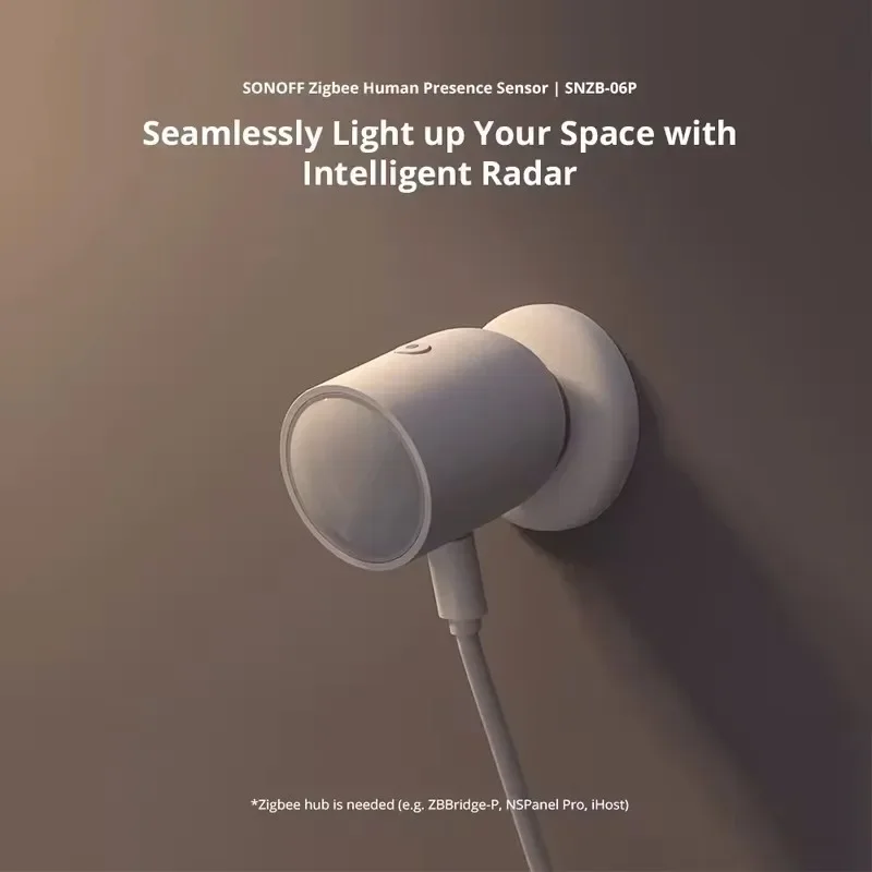 SONOFF Zigbee czujnik obecności człowieka SNZB-06P wykrywanie obecności wykrywanie światła inteligentna automatyka domowa dla Google Alexa Alice