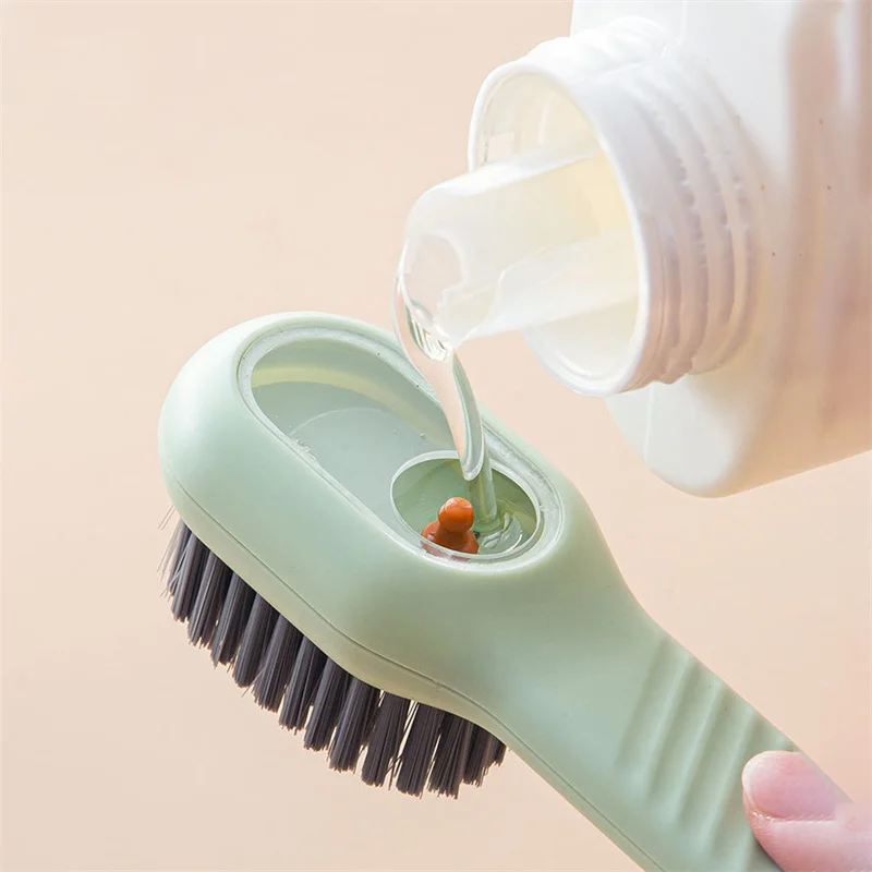 Cleaning Brush Soft Bristled Liquid Shoe Brush Long Handle Brush Clothes Brush Shoe Clothing Board Brush Household Cleaning Tool