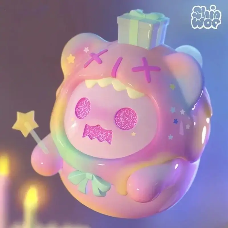 Buscando unicornio ShinWoo oso fantasma fiesta de cumpleaños serie Anime figura de acción Guess bolsa ornamento figuritas decoración del hogar muñecas modelo