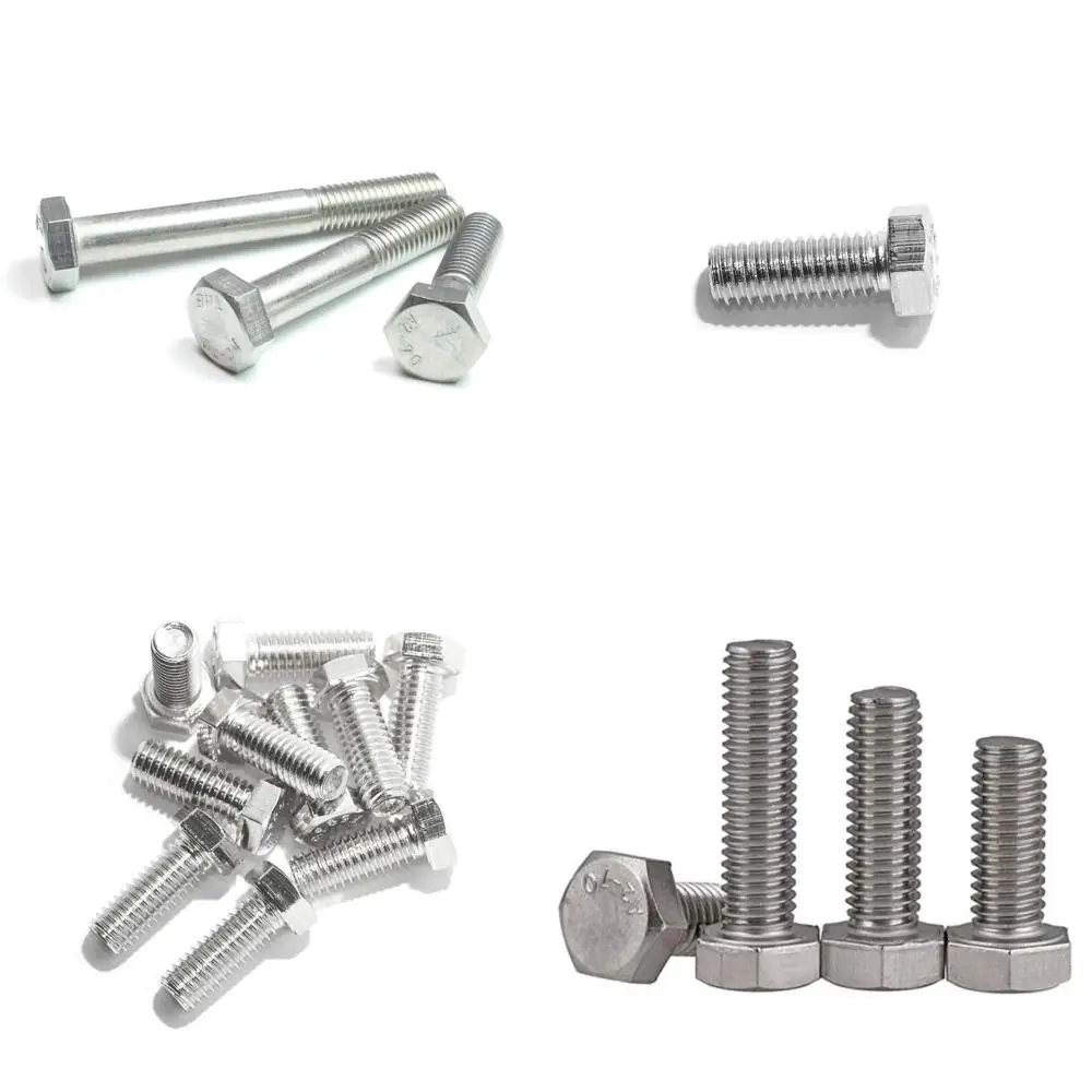 الفولاذ المقاوم للصدأ A2-70 مسامير غطاء سداسي M16 x 140 مللي متر خيط خشن 50 قطعة ملولبة جزئيًا 2.25 طول الخيط ذيل طويل Keyword #1