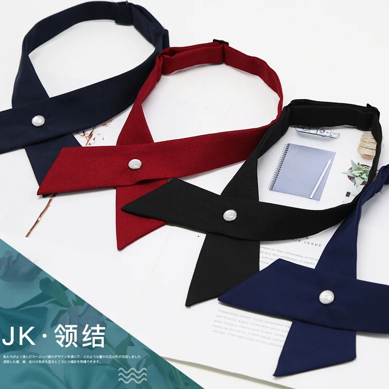 High Quality Removable Cross Bowtie Polyester JK Uniform Decor Cross Bow Ties Apparel Accessories Neck Collar