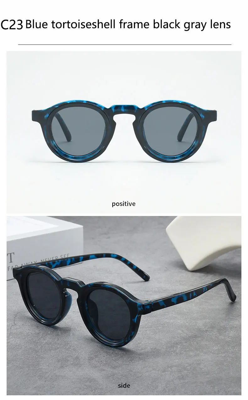 2025 Retro-Sonnenbrille mit dickem Rahmen, ovale Sonnenbrille für Herren, amerikanischer Stil, graue Brillen, Retro-Leopardenmuster-Brille, UV400-Rezept – Detail 34