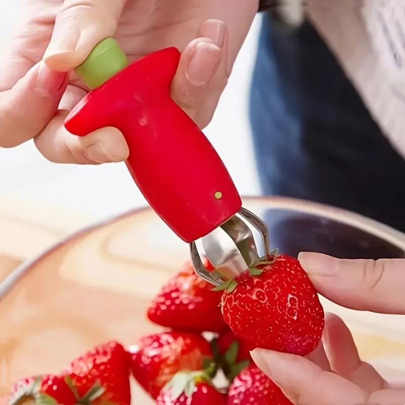 1pc Strawberry Hullers Fruit Remove Stalks Device Tomato Stalks Corers Strawberry Knife Stem Remover Fruit Slicer