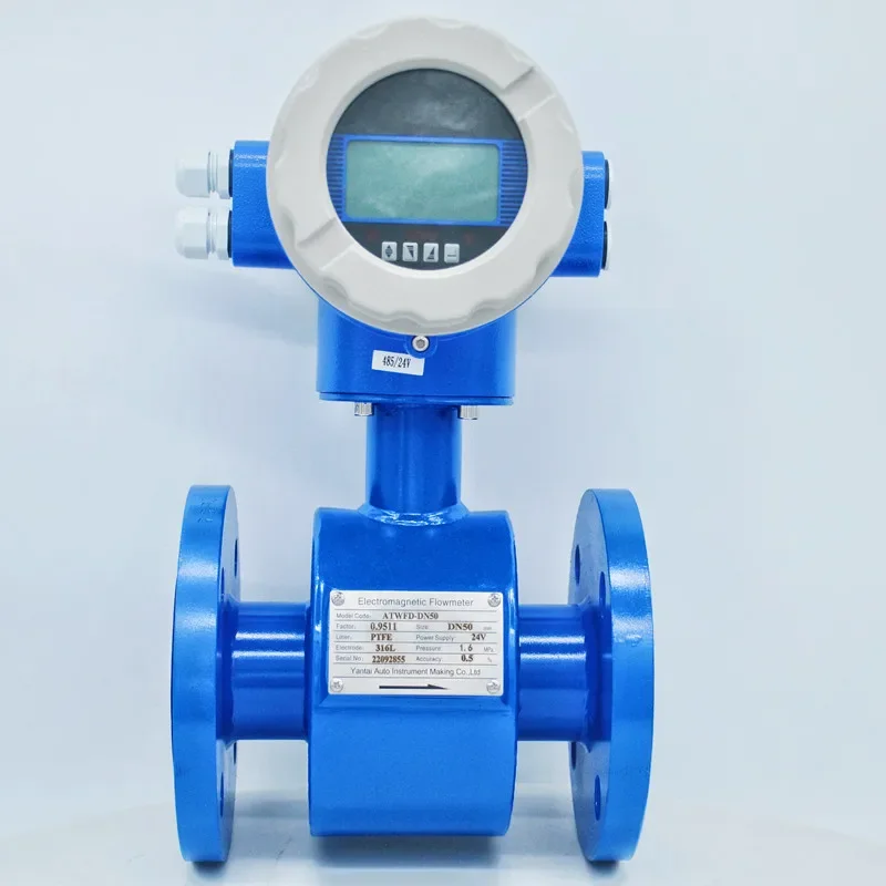 Industrial Electromagnetic Flow Meter Water Smart Flow Meter Water RS485 Modbus HART Protocol