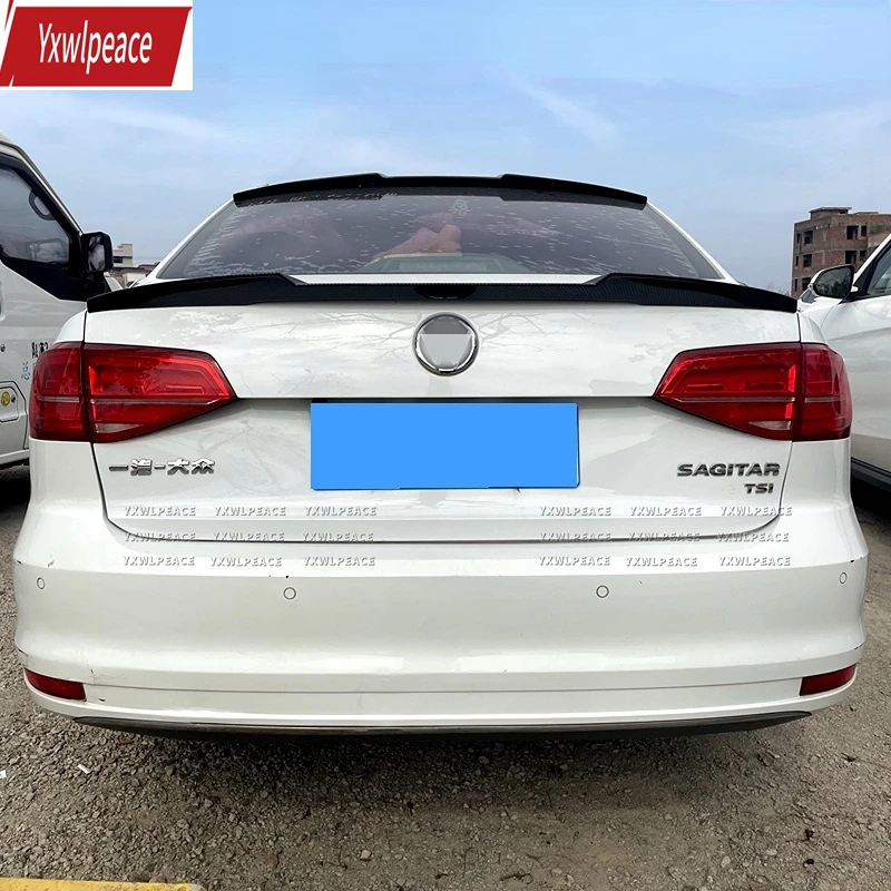 For Volkswagen VW Jetta Mk6 2012-2018 Roof Spoiler High Quality ABS Unpainted Color Car Rear Trunk Wing Body Kit Accessories