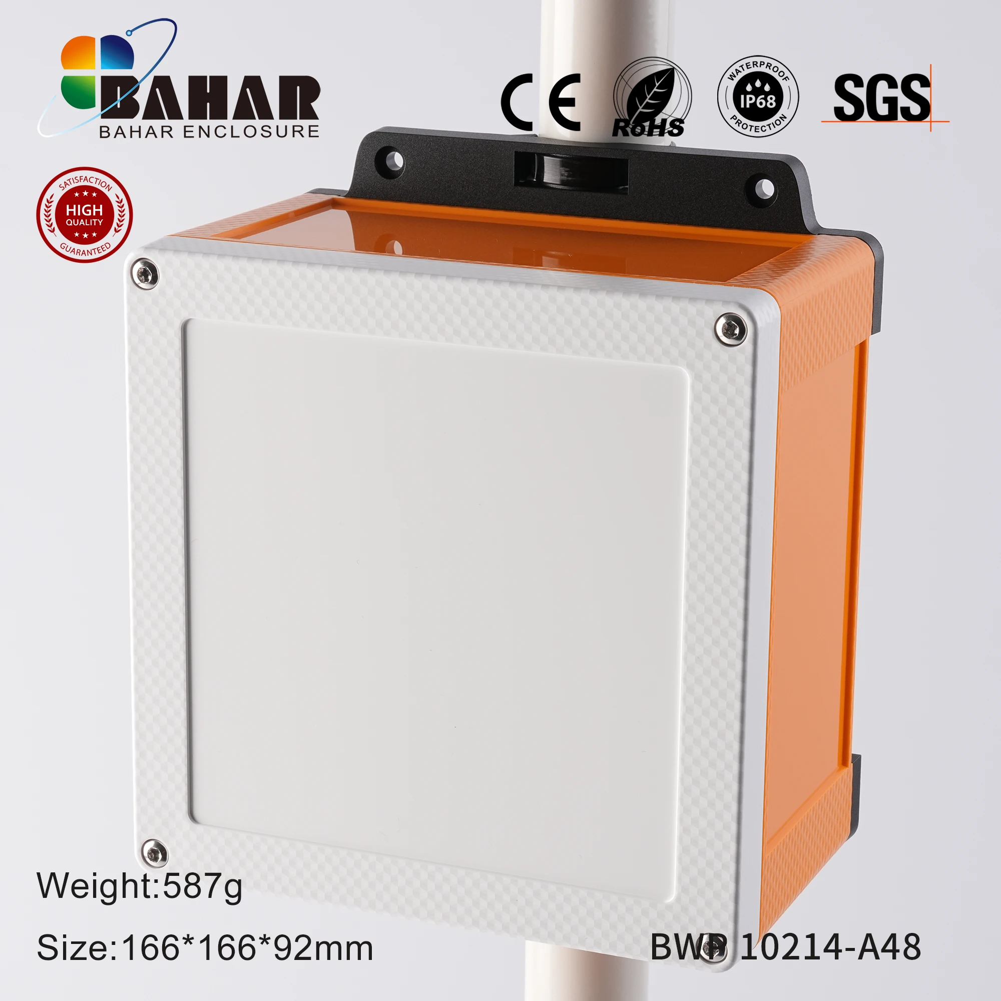 

IP68 Bahar Brand Waterproof Enclosure ABS Plastic Housing Wire Junction Box Instrument Case BWP 10214