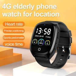 4G Elderly Smart Watch Anti-lost GPS SOS Tracker Locator Heart Rate Blood Pressure D300 Smartwatch for Elder Women Men Gift