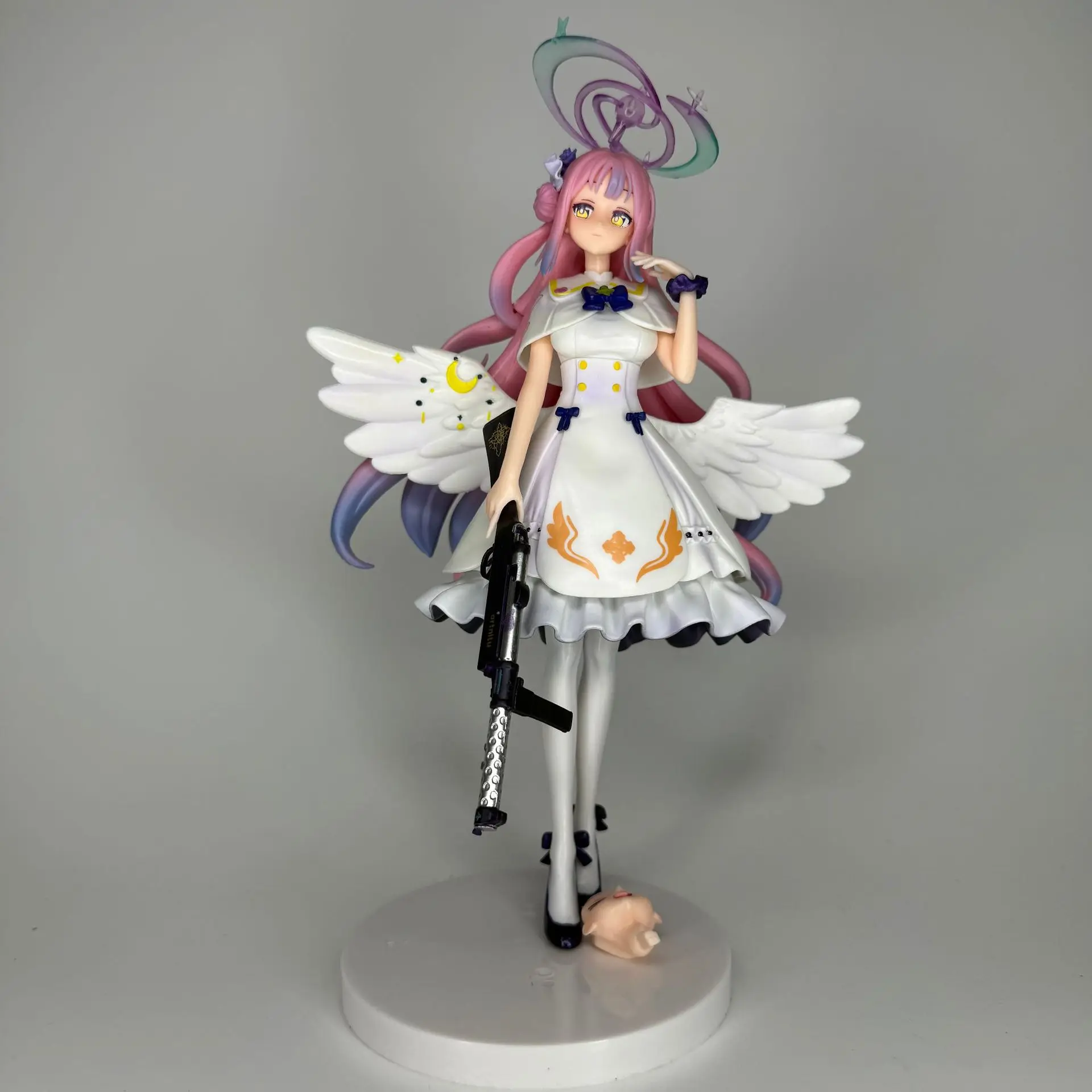 Arquivo azul anime figura misono mika estatueta pvc gk bonito estátua modelo boneca coleção decoração de mesa brinquedos presentes ornamento