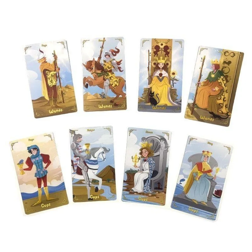 Baraja de Tarot Desney de 12x7cm, piezas con temática de 78 cartas de Tarot de dibujos animados, bonitas tarjetas de adivinación