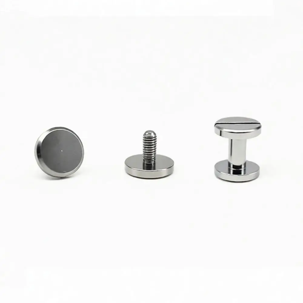 Leather Belt Chicago Screws Solid Metal Rivets Double Side Studs DIY Decor Fastener For Purse Shoes Handbag Crafting Projects