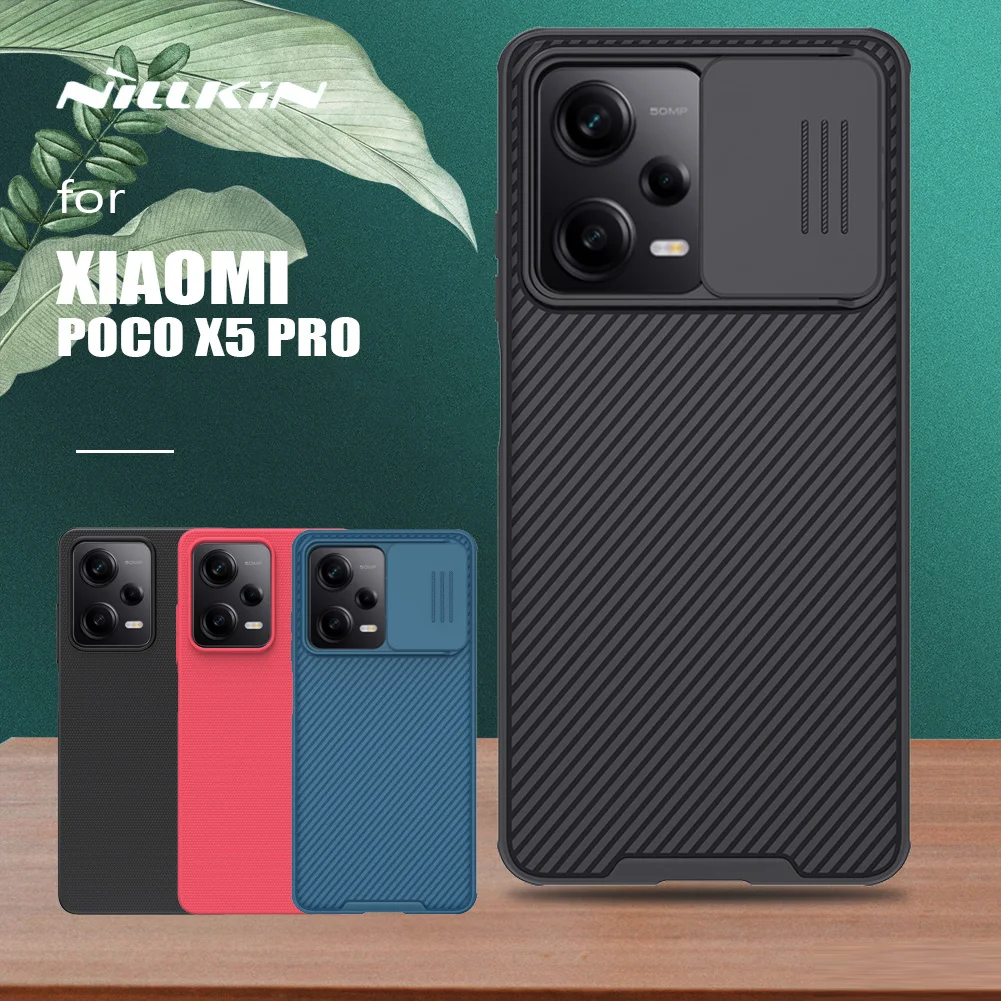 Чехол Nillkin для Xiaomi Poco X5 Pro, задняя крышка для фотоаппарата, чехол для скользящей камеры, тонкий матовый чехол для Xiaomi Poco X5 Pro, чехол для объектива