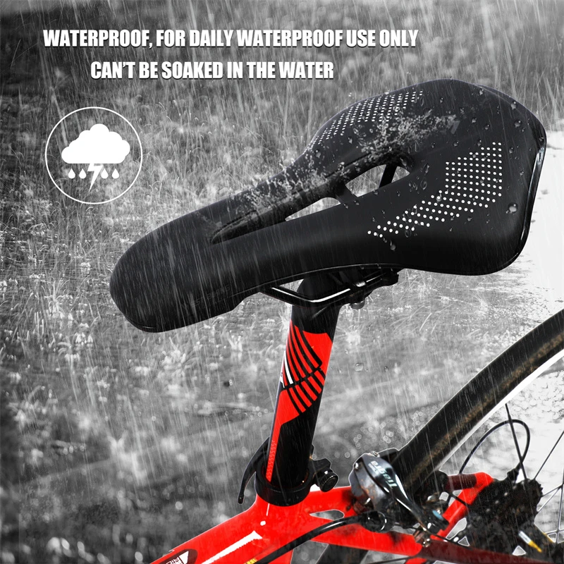 WEST BIKING Bicycle Saddle MTB Road Bike Saddles Mountain Bike Racing Saddle PU Shockproof Seat Cushion Cycling Accessories