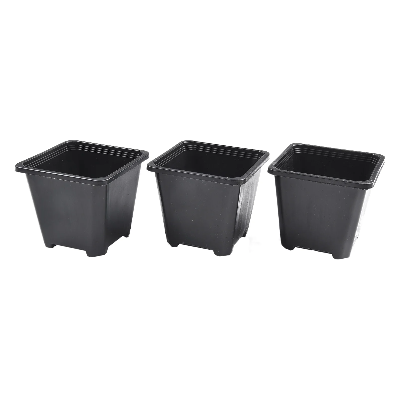 Square Plastic Nursery Pots for Growing Starter Plants Multi Purpose Planters for Indoor and Outdoor For Gardening